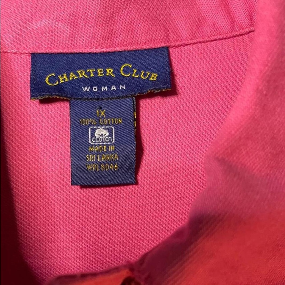 Charter Club Vibrant Pink Jean Jacket - Picture 4 of 6